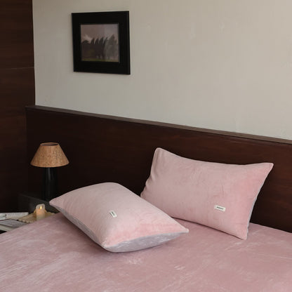 Ownkoti Solid Color Warm Fluffy Coverlet - Pink - 2PCS Pillowcases - 19" x 29" - image 17