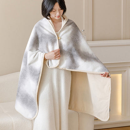 Cozy Hooded Wearable Shawl Blanket - Grey - 33" x 55" - image 17