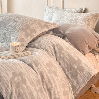 Cozy Thick Embossed Fleece Bedding Set (4PCS)  - image 11