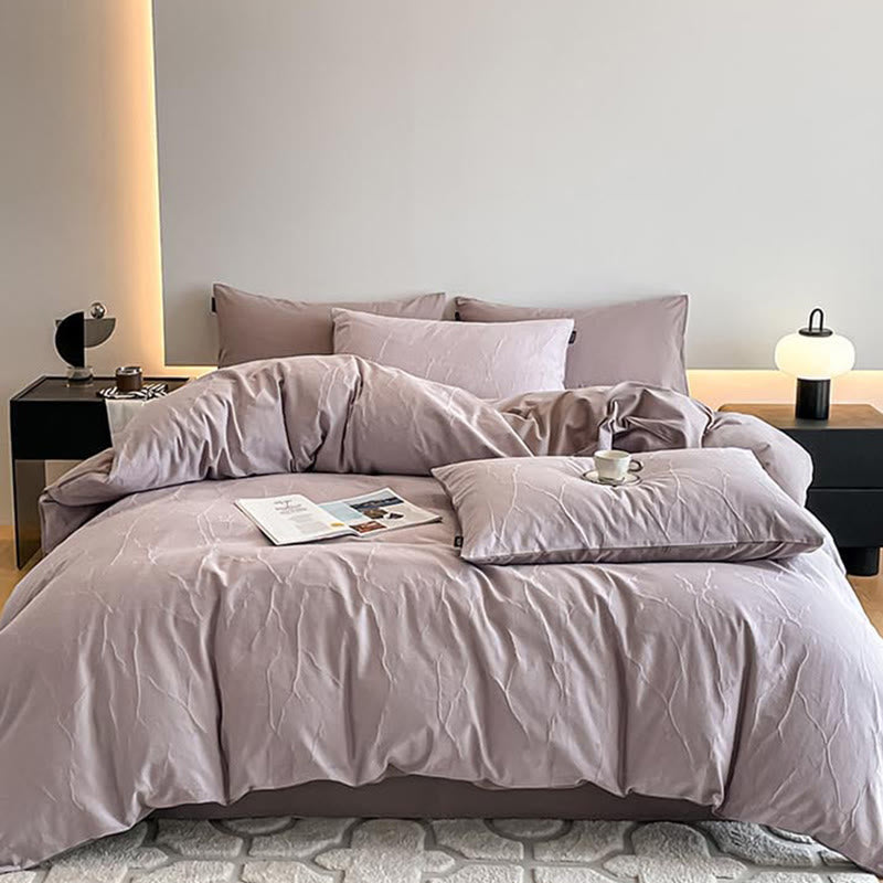 Luxury Pure Cotton Bedding Set (4PCS)  - D - Bedding Set(4PCS) - King - image 17