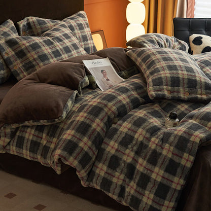 Classic Plaid Cozy Thick Bedding Set (4PCS)  - image 38