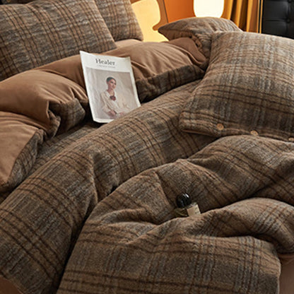 Classic Plaid Cozy Thick Bedding Set (4PCS)  - image 18