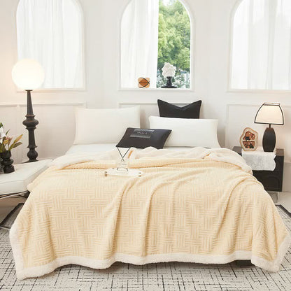 Ownkoti Plaid Jacquard Plush Throw Blanket - image 8