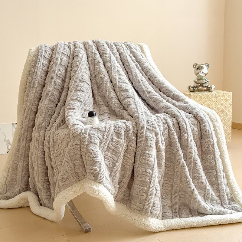 Bear Striped Textured Throw Blanket - image 20