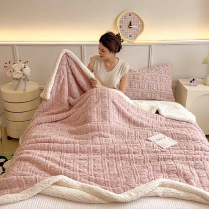 Bear Striped Textured Throw Blanket - image 1