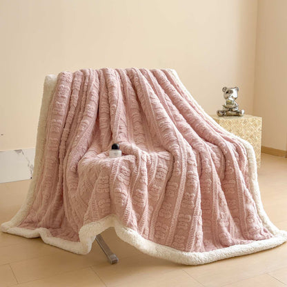 Bear Striped Textured Throw Blanket - image 6