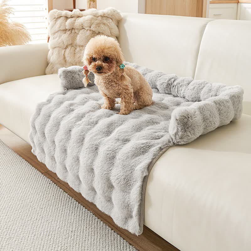 Ownkoti Solid Plush Pet Sofa Bed - Light Gray - 29" x 29" - image 12