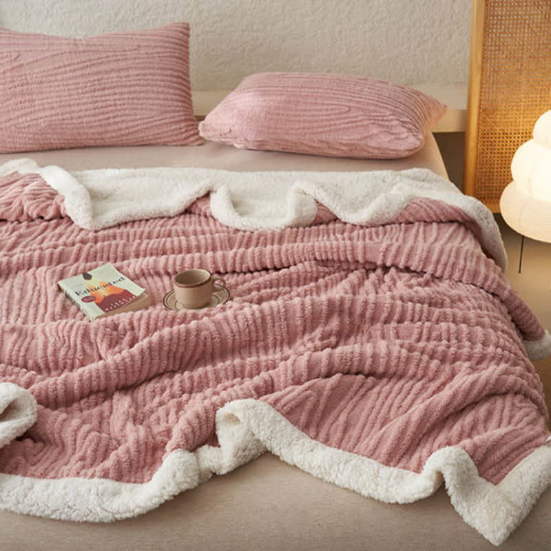 Ownkoti Tree Pattern Jacquard Sherpa Blanket - image 1