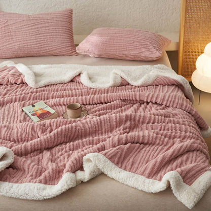 Ownkoti Tree Pattern Jacquard Sherpa Blanket - image 1