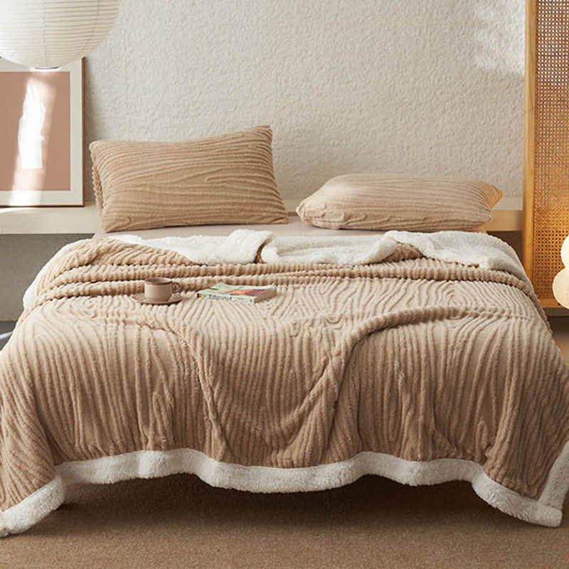 Ownkoti Tree Pattern Jacquard Sherpa Blanket - image 13