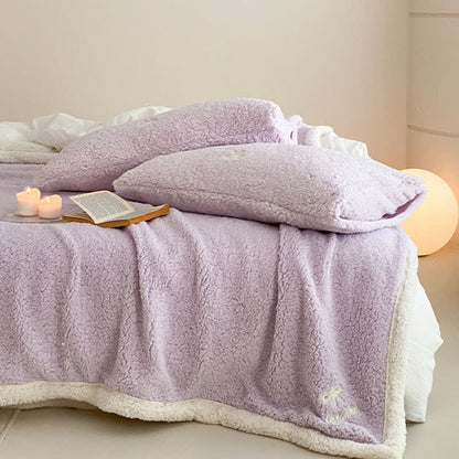 Ownkoti Bow Sherpa Reversible Throw Blanket - image 15