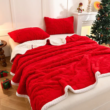 Ownkoti Leaf Textured Reversible Throw Blanket - image 0