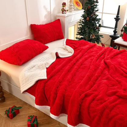 Ownkoti Leaf Textured Reversible Throw Blanket - image 2