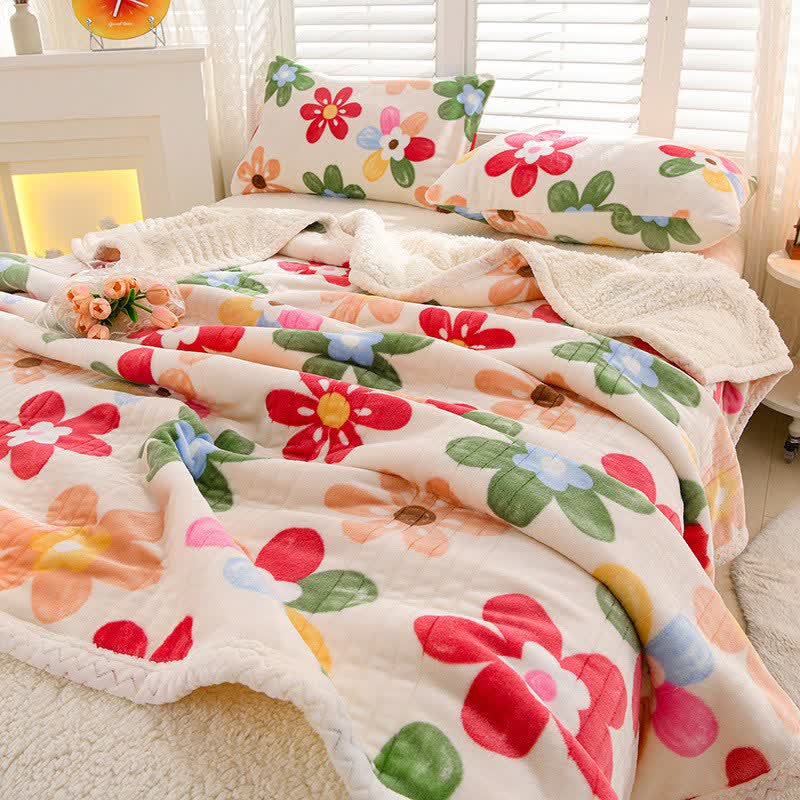 Ownkoti Colorful Floral Reversible Throw Blanket - Queen - image 0