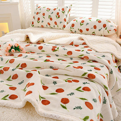 Ownkoti Tulip Sherpa Reversible Throw Blanket - Queen - image 0