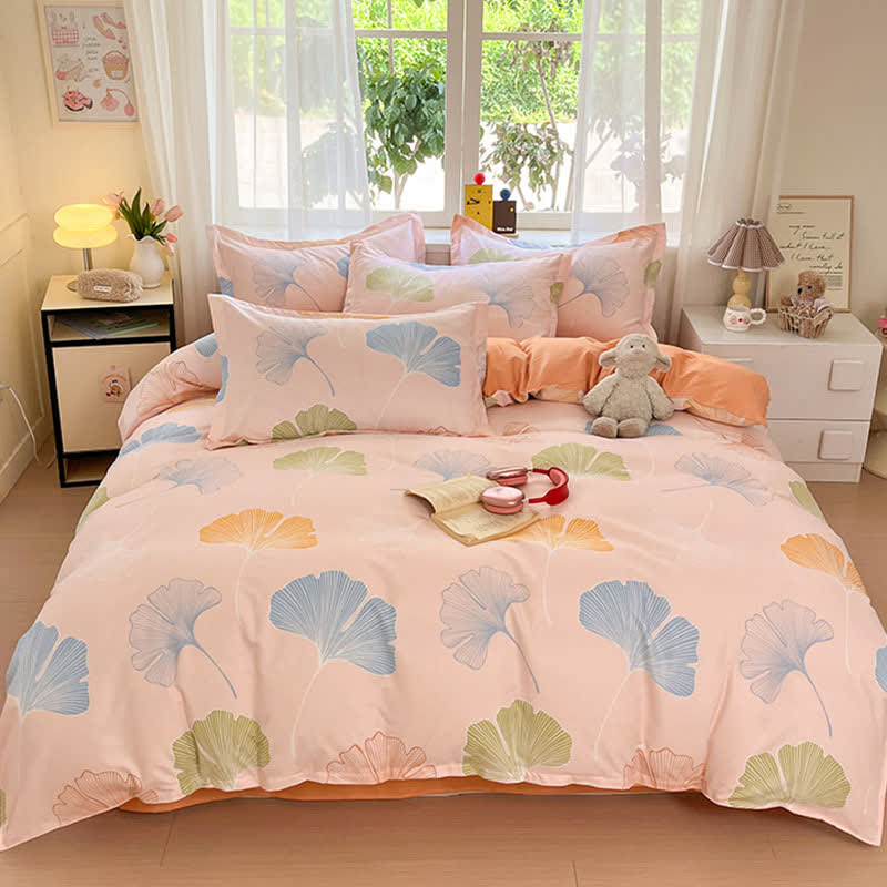 Ownkoti Tranquil Ginkgo Leaf Cotton Reversible Bedding - image 1