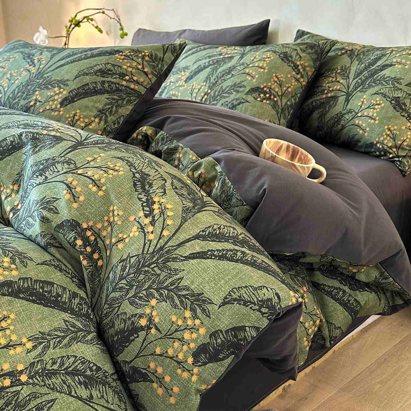 Ownkoti Botanical Brushed Cotton Bedding Set(4PCS) - image 3