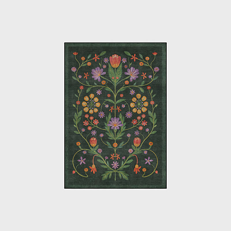 Ownkoti Retro Vibrant Floral Indoor Outdoor Area Rug - image 3
