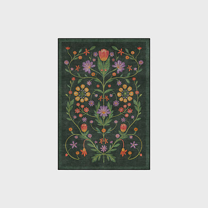 Ownkoti Retro Vibrant Floral Indoor Outdoor Area Rug - image 3