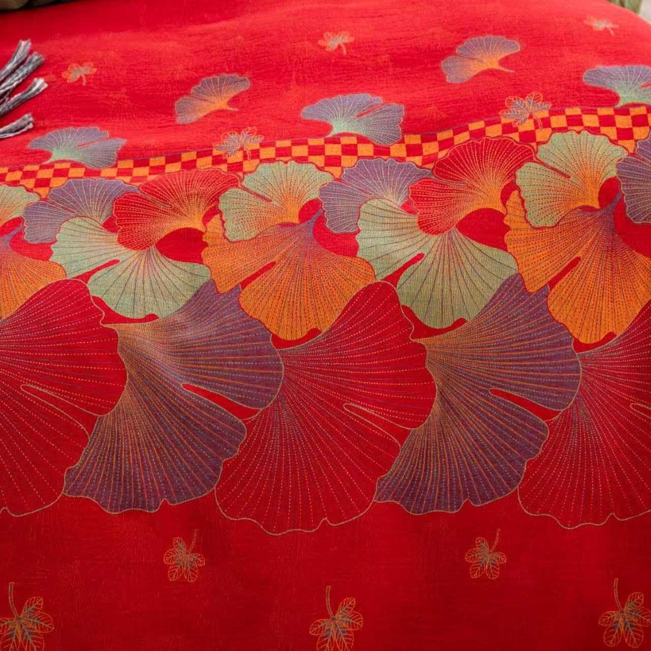 Ownkoti Ginkgo Leaf Pure Cotton Gauze Bedding(4PCS) - image 4