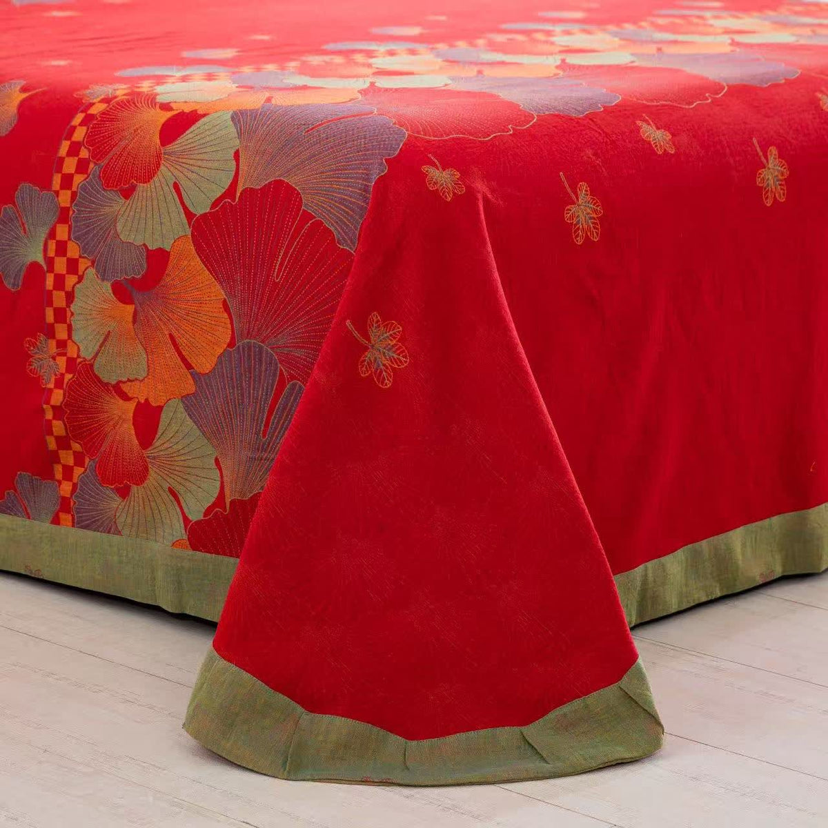 Ginkgo Leaf Pure Cotton Gauze Bedding(4PCS) - image 5
