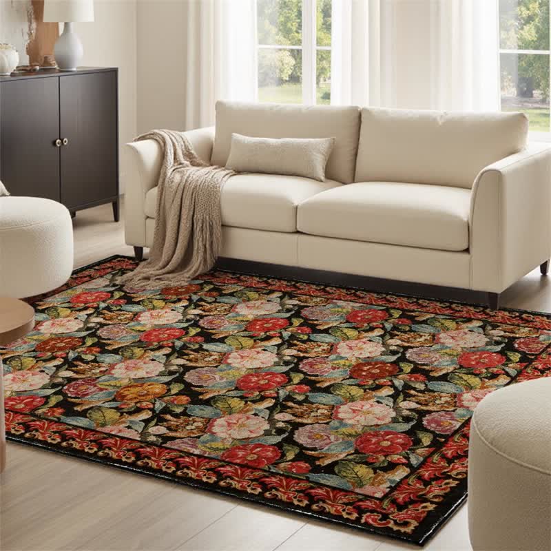 Ownkoti Dark Floral Indoor Outdoor Area Rug - image 8
