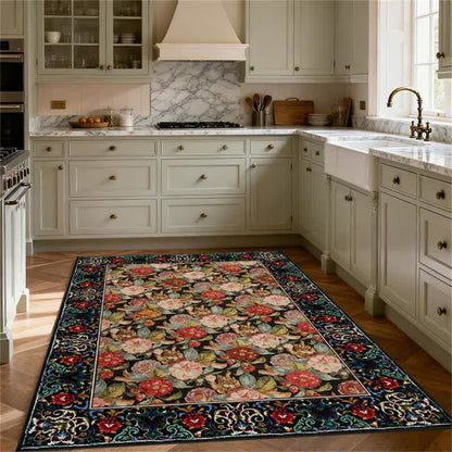 Ownkoti Dark Floral Indoor Outdoor Area Rug - image 2