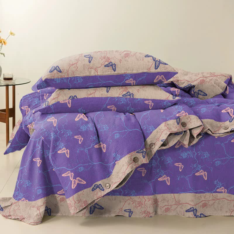 Ownkoti Butterfly Cotton Reversible Bedding Set(4PCS) - image 2