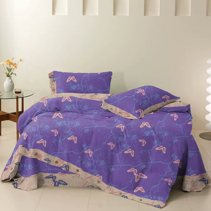 Ownkoti Butterfly Cotton Reversible Bedding Set(4PCS) - image 1