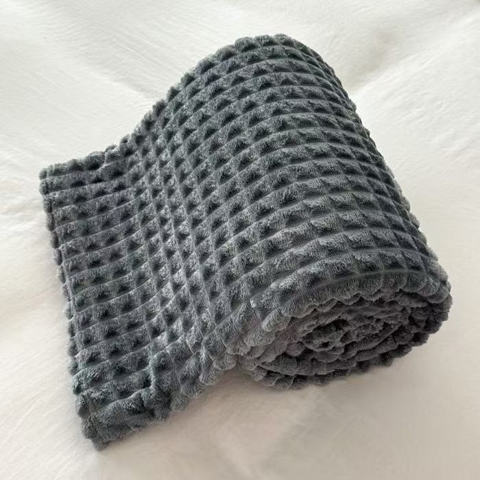 Plaid Thick Warm Throw Blanket - Dark Gray - 79"W x 90"L - image 21