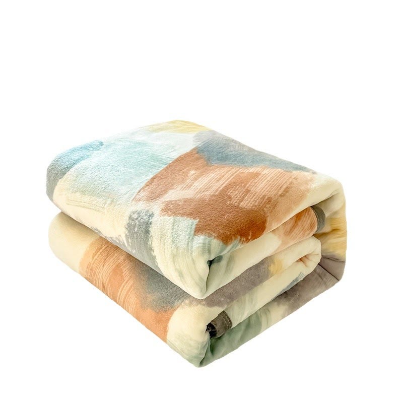 Modern Watercolor Geometric Plush Blanket - image 4