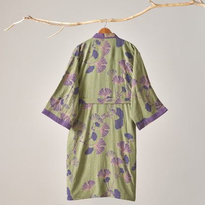 Ownkoti Cotton Gauze Ginkgo Kimono Robe - image 19