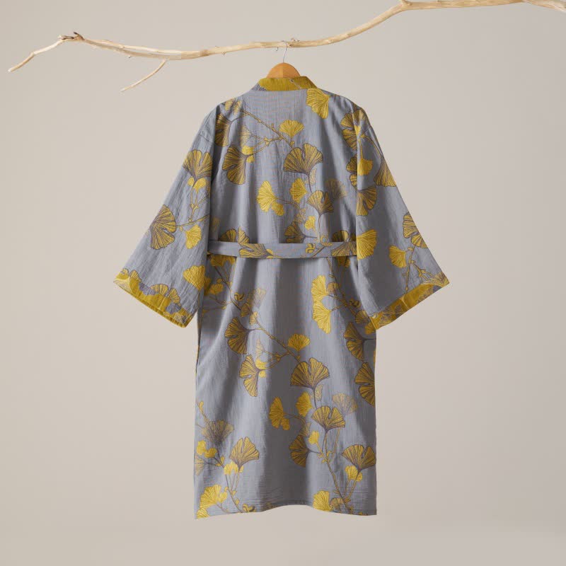 Ownkoti Cotton Gauze Ginkgo Kimono Robe - image 34