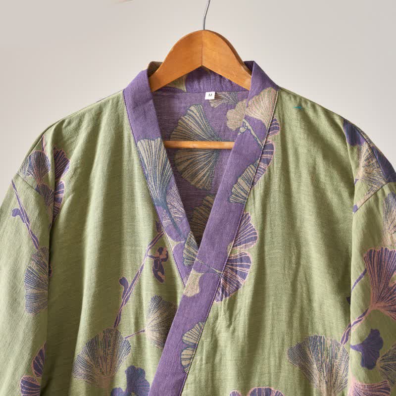 Ownkoti Cotton Gauze Ginkgo Kimono Robe - image 21