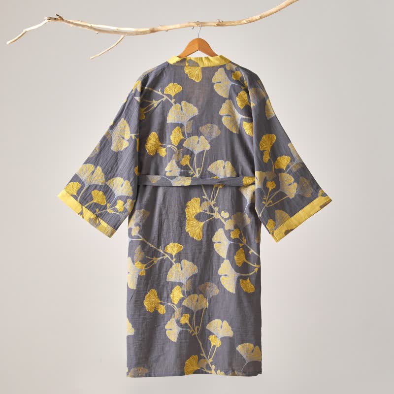Ownkoti Cotton Gauze Ginkgo Kimono Robe - image 28