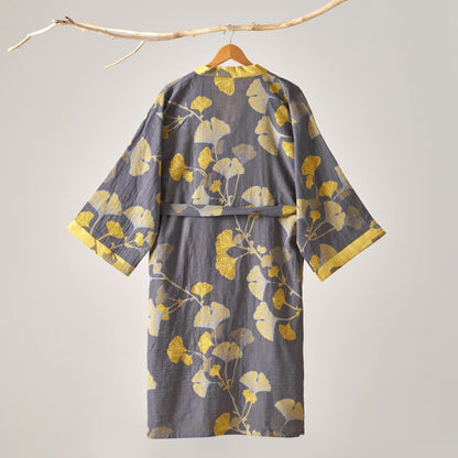 Ownkoti Cotton Gauze Ginkgo Kimono Robe - image 28