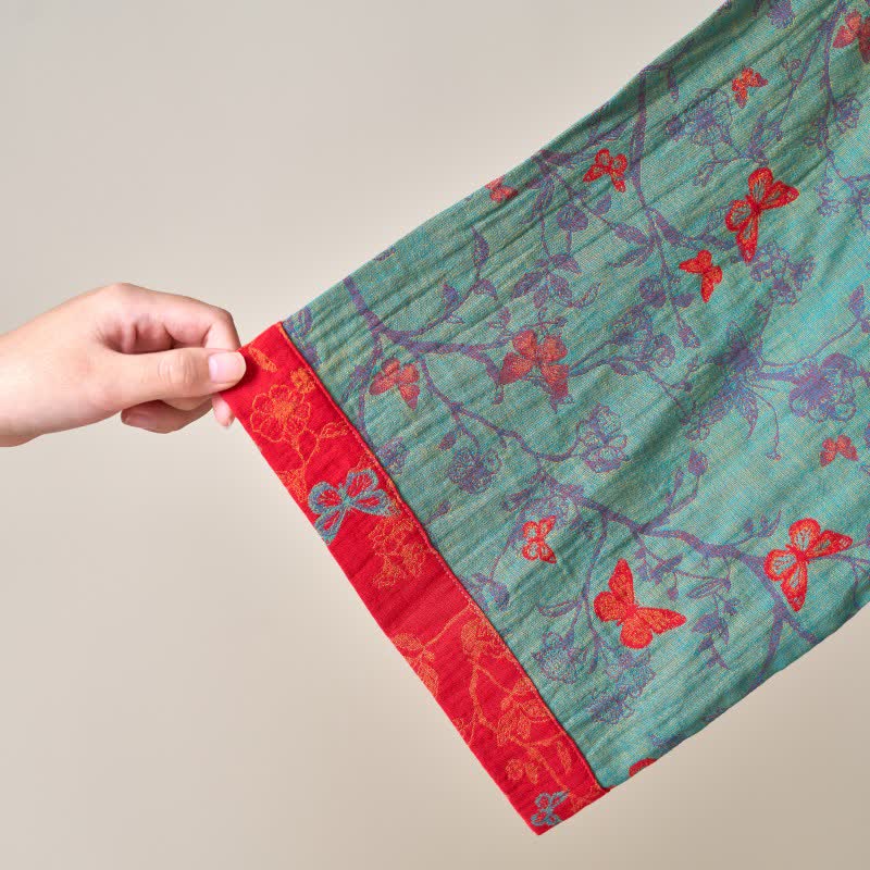 Ownkoti Cotton Gauze Vintage Butterfly Kimono Robe - image 17