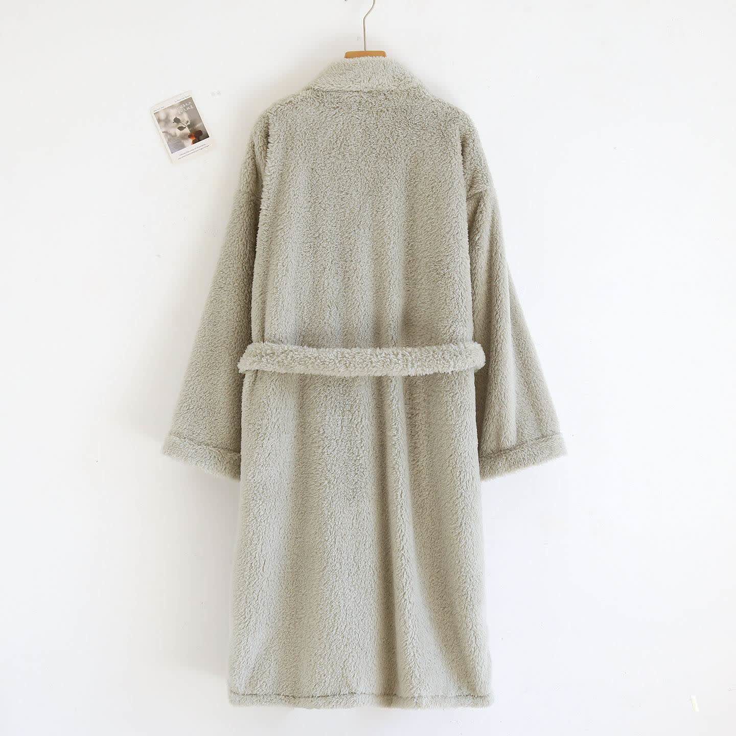 Ownkoti Matching Couple Plush Solid Robe - image 5