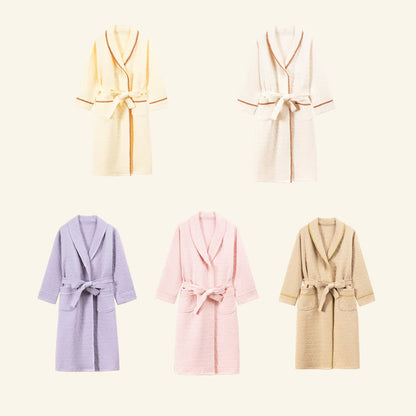 Ownkoti Simple Solid Color Quilted Robe - image 1