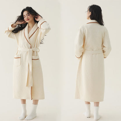 Ownkoti Simple Solid Color Quilted Robe - image 6