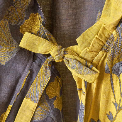 Ownkoti Ginkgo Leaf Hanfu Inspired Cotton Nightdress - image 15