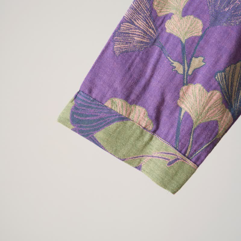 Ginkgo Leaf Hanfu Inspired Cotton Nightdress - image 24