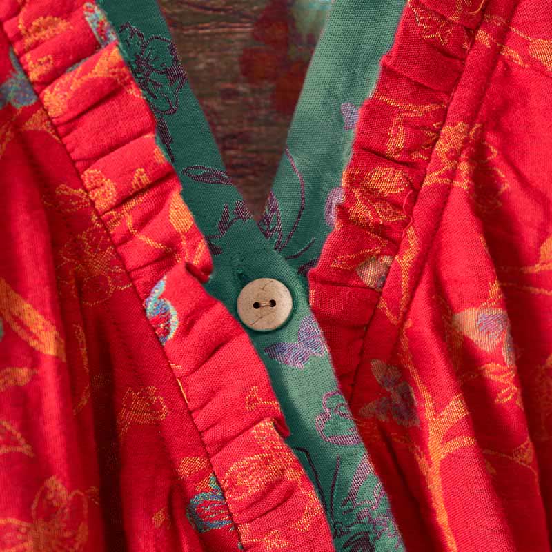 Ownkoti Vintage Butterfly Hanfu Inspired Cotton Nightdress - image 1