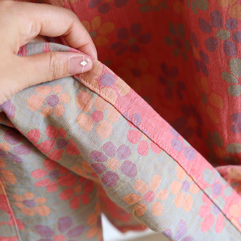 Ownkoti Floral Cotton Gauze Long Sleeve Nightgown - image 11