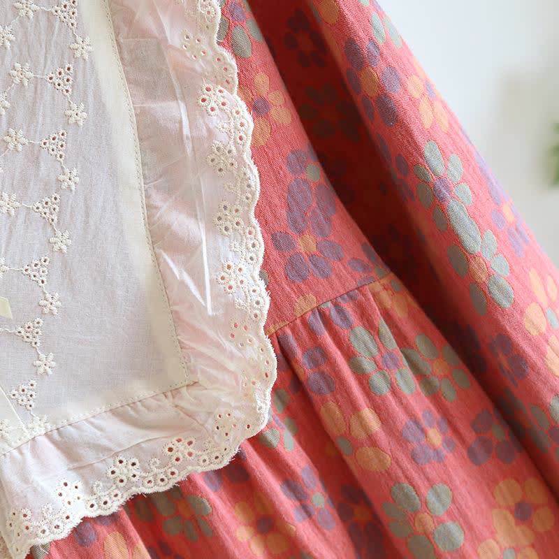 Ownkoti Floral Cotton Gauze Long Sleeve Nightgown - image 7