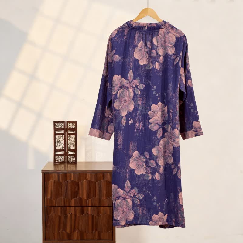 Ownkoti Dreamy Floral Hanfu Inspired Cotton Nightdress - image 2