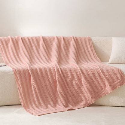 Ownkoti Solid Striped Textured Knitted Blanket - image 4