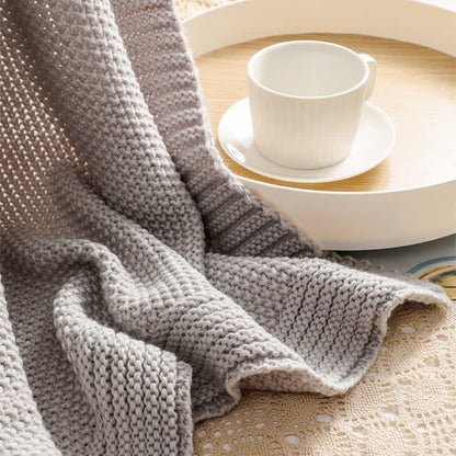 Ownkoti Simple Solid Color Knitted Blanket - image 6