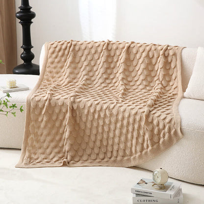 Ownkoti Solid Textured Knit Throw Blanket - image 11