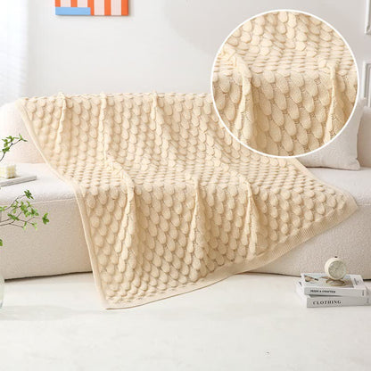 Ownkoti Solid Textured Knit Throw Blanket - image 9